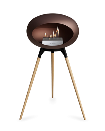 Le Feu Ground Wood High   Mocca Sæbebehandlet Eg Ben Sort Stel Stål Brænder  : Erling Christensen Møbler