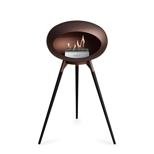 Le Feu Ground Wood High Mocca Sorte Ben Mocca Stel Stål Brænder : Erling Christensen Møbler