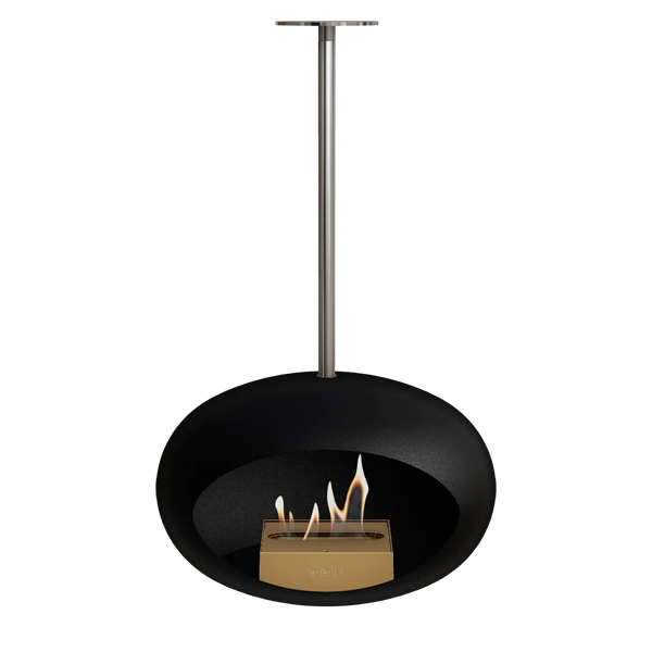 Le Feu Sky Biopejs Sort Poleret Stål 50 Cm Rose Gold Brænder : Erling Christensen Møbler