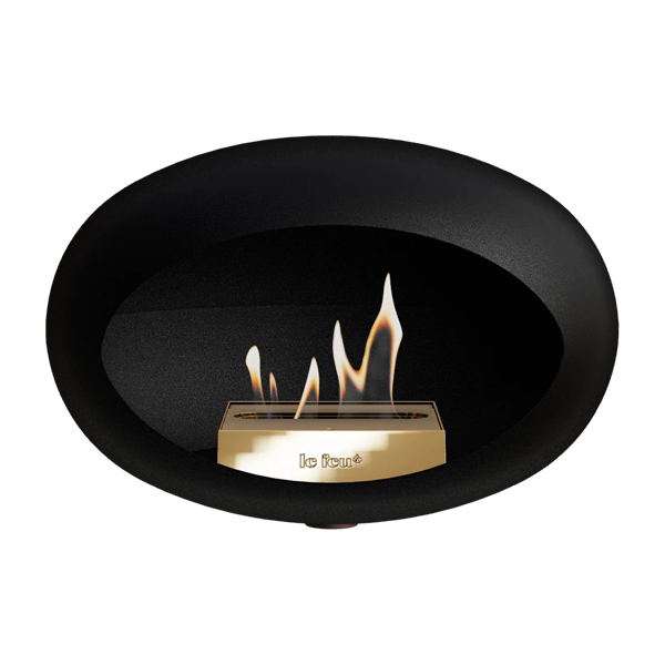 Le Feu Wall Biopejs   Sort Mocca Ophæng Rose Gold Brænder  : Erling Christensen Møbler