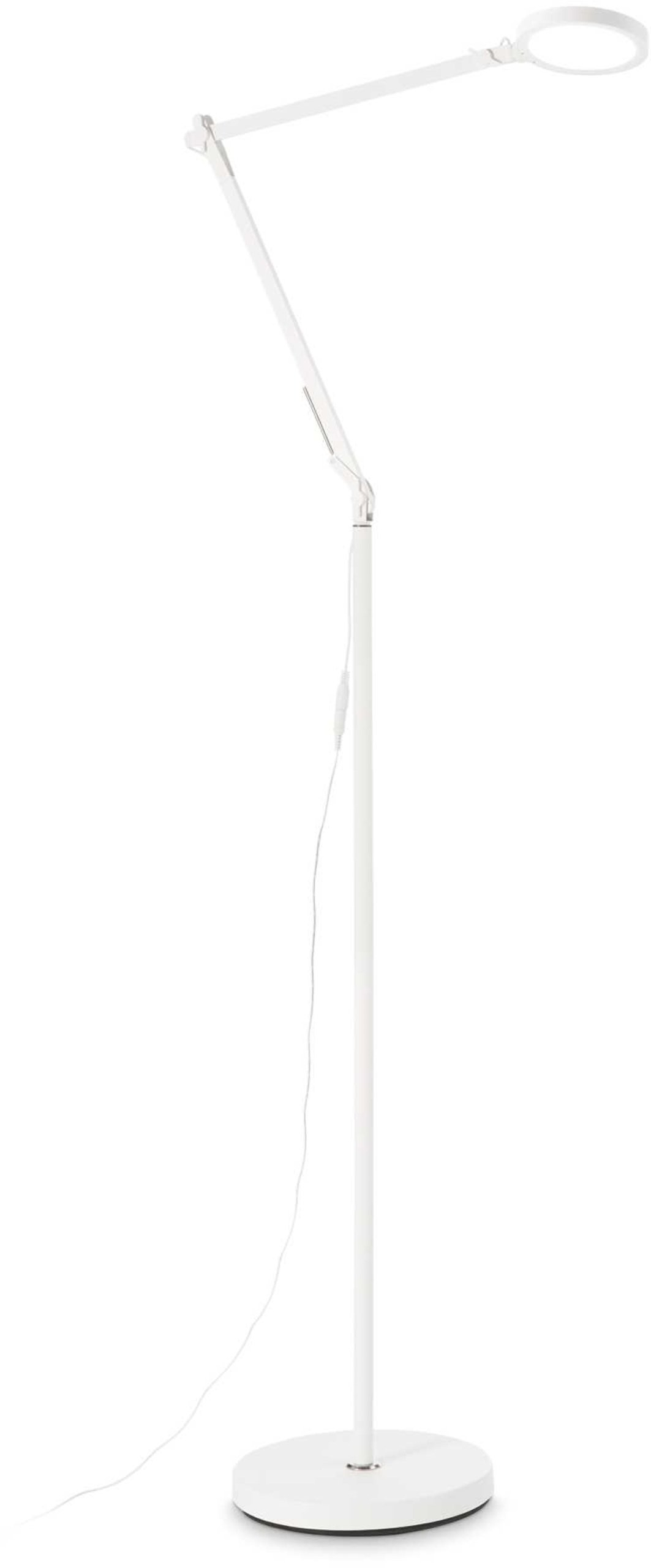 Led Dæmpbar Gulvlampe Ideal Lux Futura ø12 Cm H145 Cm Hvid Aluminium 750 Lm