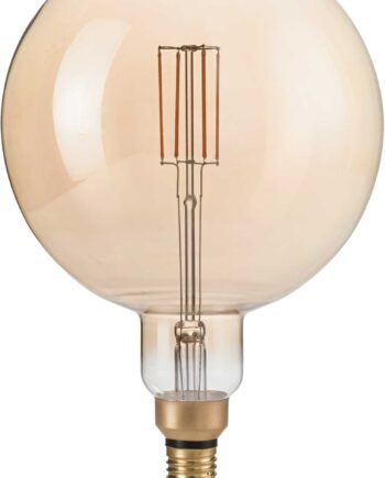 Led Filamentpære Ideal Lux E27 Serie 4w 400 Lm Ravfarvet Glas ø19     H29 Cm 2200k