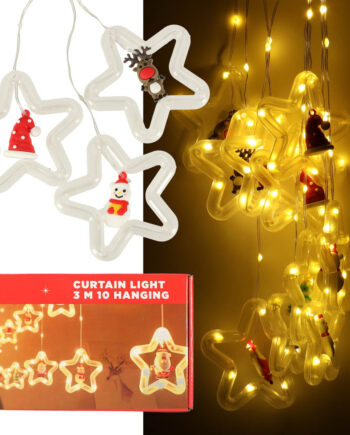 Led Gardinlys Med Figurer 3m 125led Varm Hvid