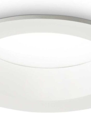 Led Indbygningsspot Ideal Lux Basic Wide 10w 1100 Lm 4000k Ip44 Mat Hvid ø10   Cm