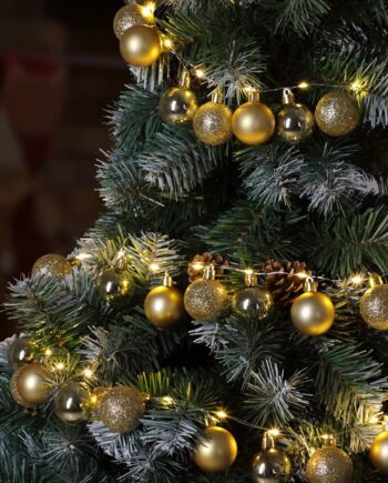 Led String Lights Guld 2m Med Kugler