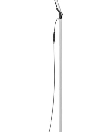 Led-gulvlampe Ideal Lux Futura  Aluminium  Integreret 750 Lm Led  Dimbar Med Justerbar Arm  25 000 Timers Levetid  4000