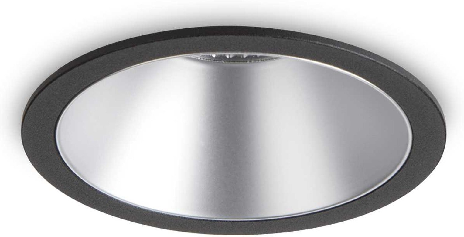 Led-indbygningslampe Ideal Lux Game Rund ø8   Cm 11w 1000 Lm 3000k Sølv Sort