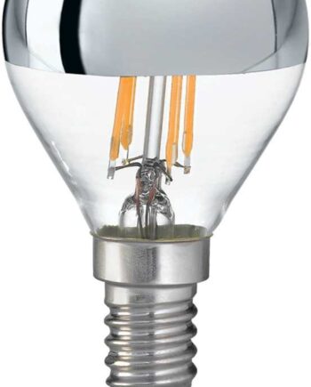 Led-lyspære E14 Ideal Lux E14-serie 4w 210 Lm 3000k Varm Hvid ø45x75 Mm Glas Krom