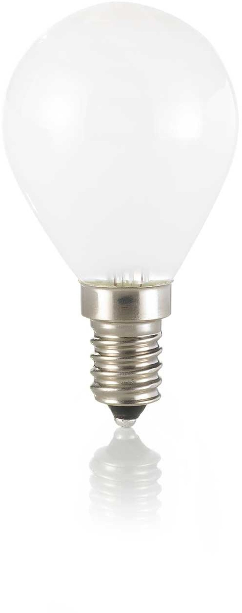 Led-lyspære Ideal Lux E14 4w 340 Lm 3000k Varm Hvid ø45x78 Mm 25 000 Timers Levetid Glasfinish