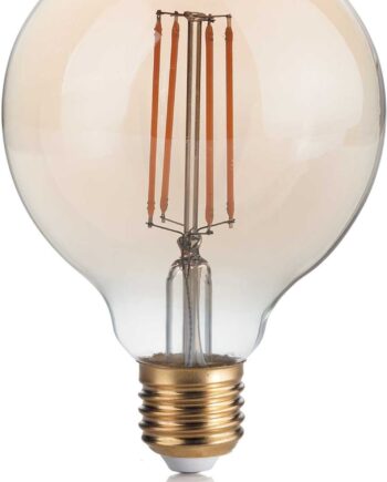 Led-lyspære Ideal Lux E27-serie Ravfarvet Glas Dimbar 4w 350lm 2200k 15000t