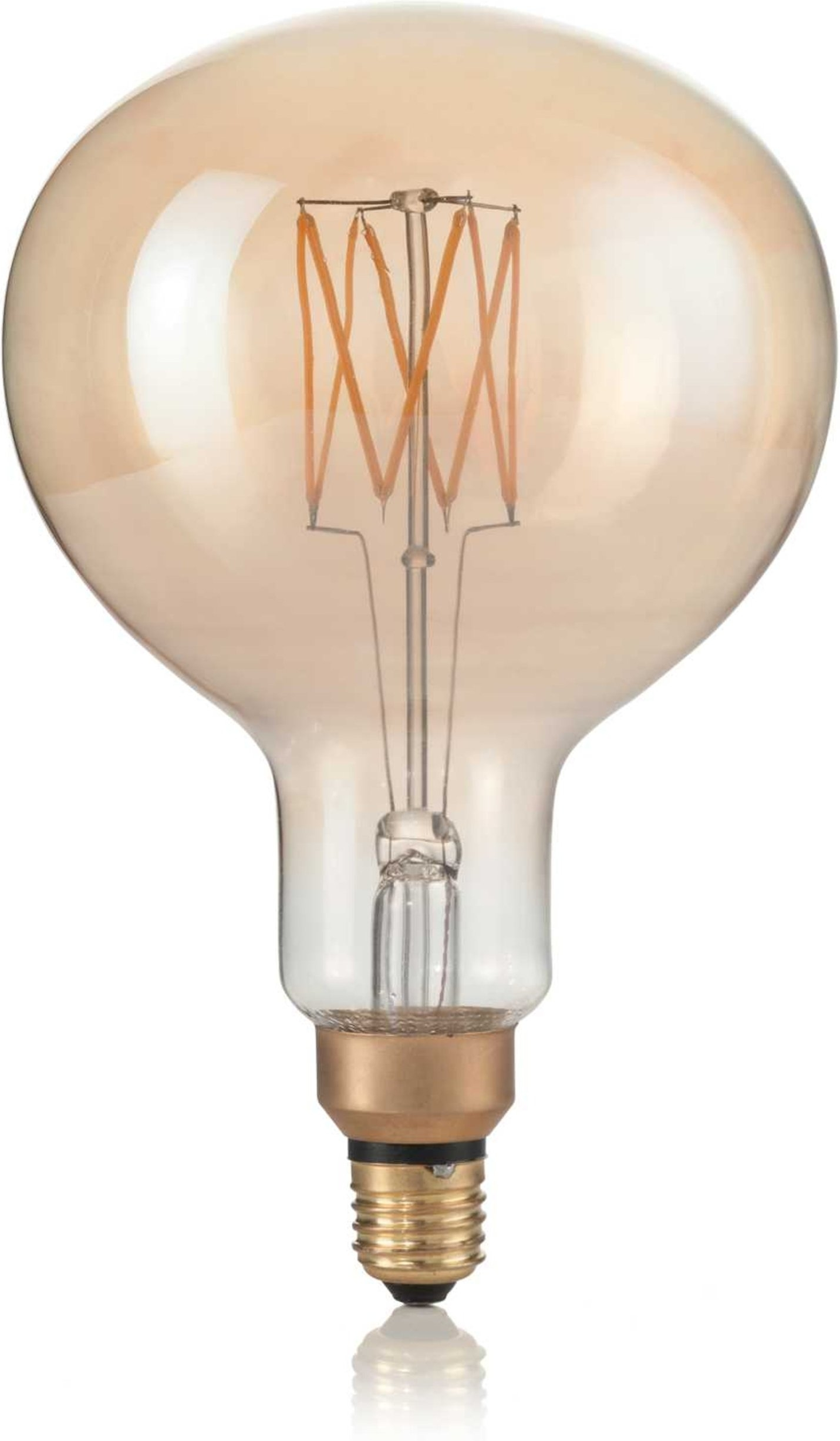 Led-lyspære Ideal Lux E27-serie Ravfarvet Glas ø16   H25 Cm 4w 320 Lm 2200k