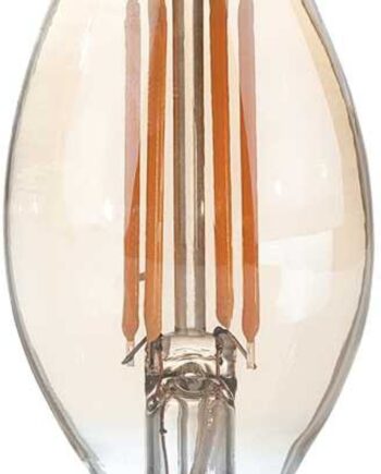 Led-pære Ideal Lux E14 Glasflamme 4w 400 Lm 2200k Ravfarvet ø35x110 Mm