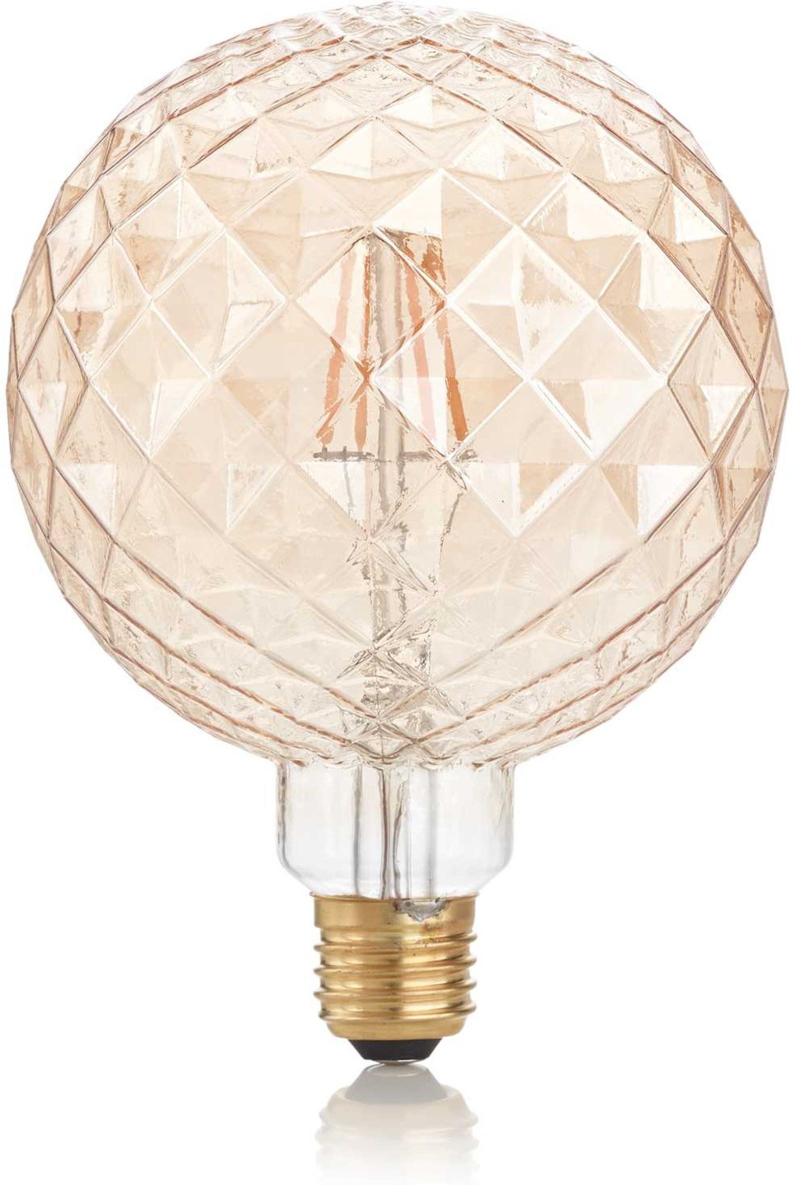Led-pære Ideal Lux E27 ø11 5ã 17 Cm Ravfarvet Glas 4w 360 Lm 15 000 Timers Levetid