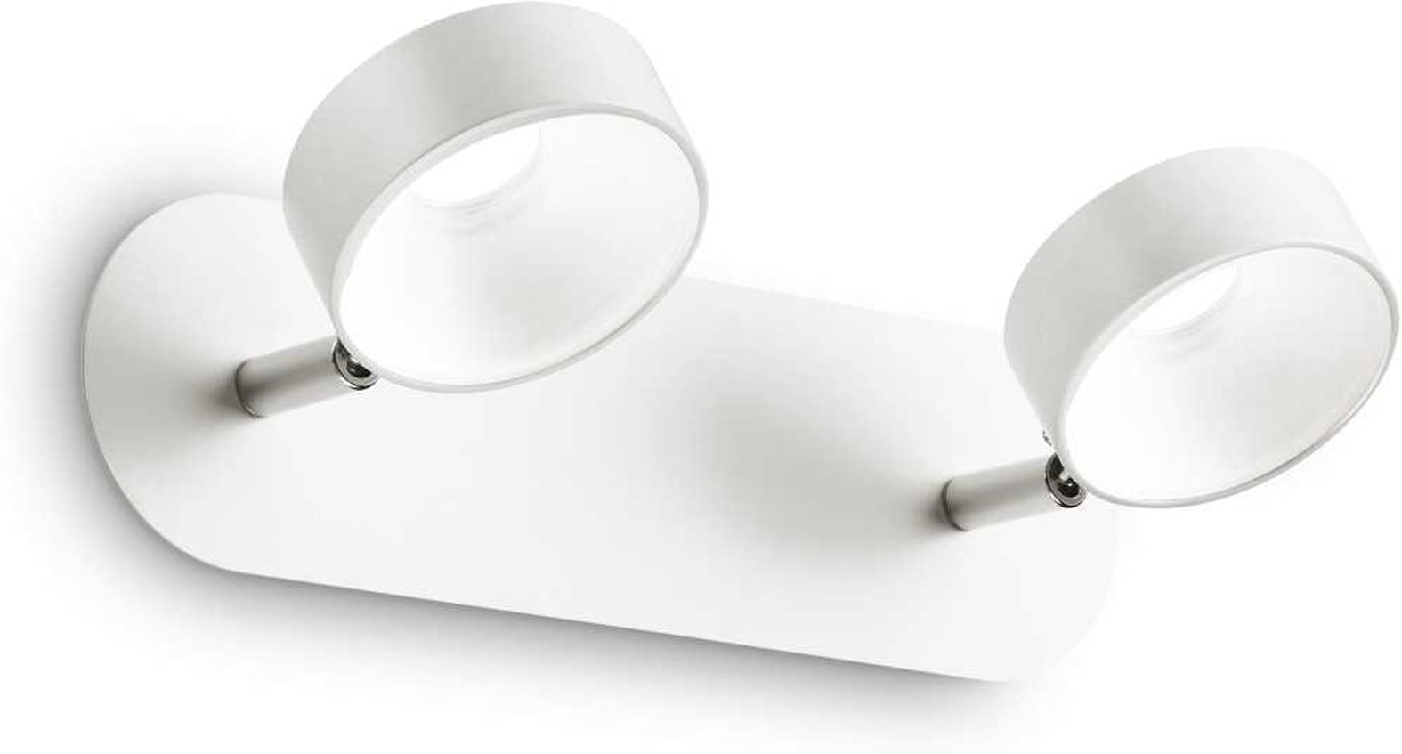 Led-væglampe Ideal Lux Oby  Justérbar Vægarmatur   Mat Hvidt Metal  1100 Lm 3000k
