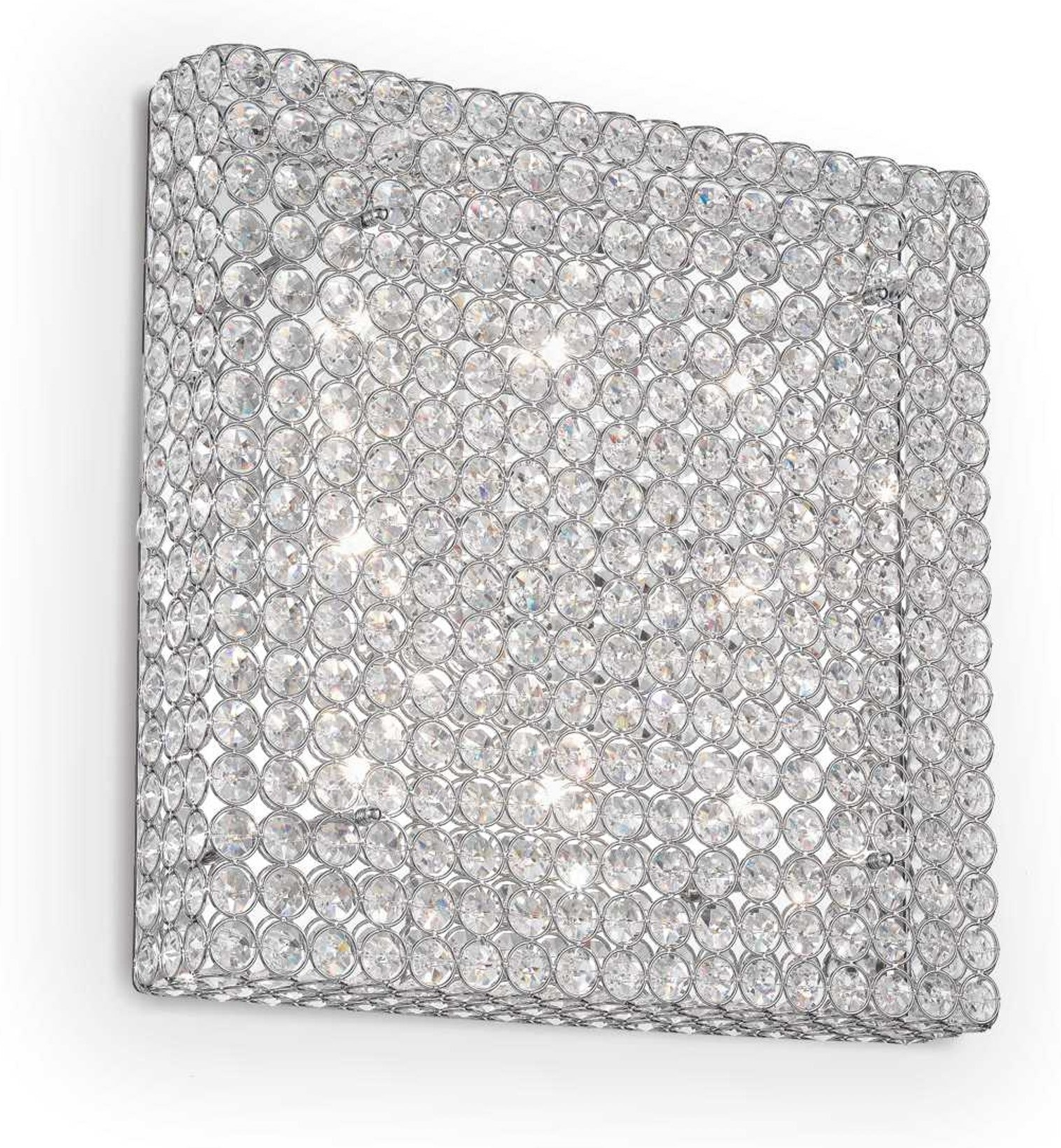 Loftlampe Ideal Lux Admiral 8xg9 Krystal Og Metal  Krom