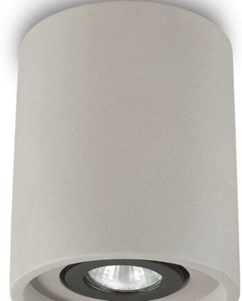 Loftlampe Ideal Lux Oak Beton ø13   Cm Gu10 Fatning 35w Indendørs