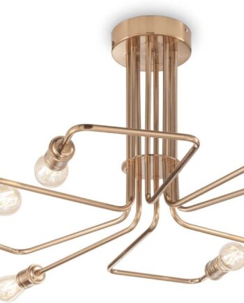 Loftlampe Ideal Lux Triumph  -armet ø92   H41   Cm Metal E27 Antik Messing