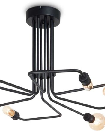 Loftlampe Ideal Lux Triumph ø92   H41   Cm Sort Metal 8ã E27 Ip20 Industrielt Design