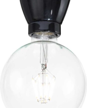 Loftlampe Ideal Lux Winery Emaljeret Keramisk Sort E27