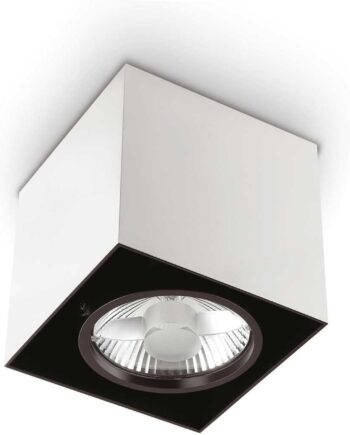 Loftslampe Ideal Lux Mood Kubisk Aluminium Hvid-sort 15x15x15 Cm Gu10