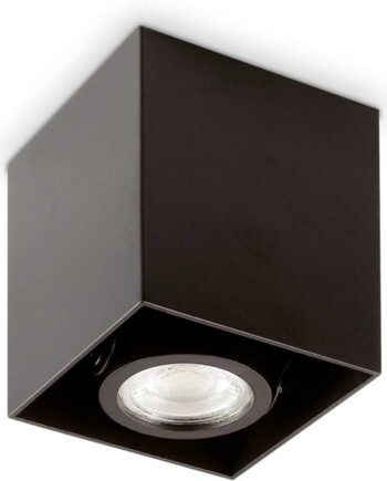 Loftslampe Ideal Lux Mood Sort Aluminium Gu10 5w 480 Lm 3000   H10 4ã B9ã L9 Cm