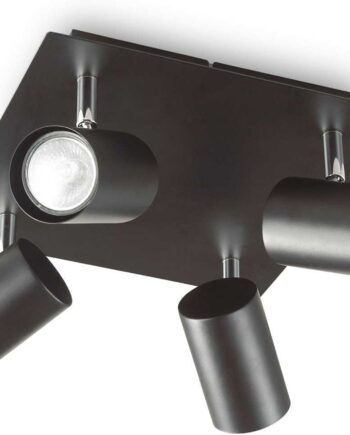 Loftslampe Ideal Lux Spot  -spot Sort Metal Med Justerbare Gu10 ø30     H13 Cm