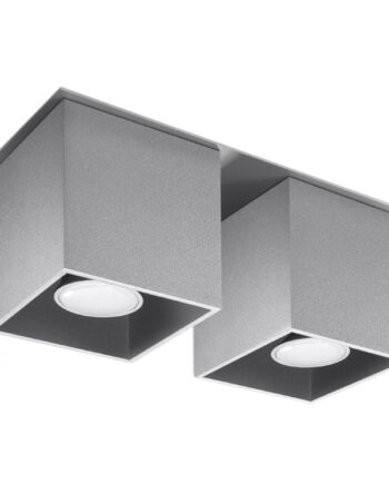 Loftslampe Quad   Grå
