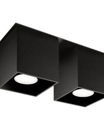 Loftslampe Quad   Sort