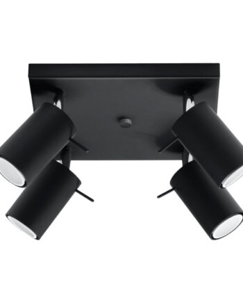 Loftslampe Ring   Sort