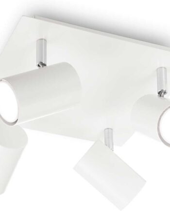 Loftspot Ideal Lux Spot-serie   Justerbar Hvid Metalspotlampe  Gu10  ø30 Cm