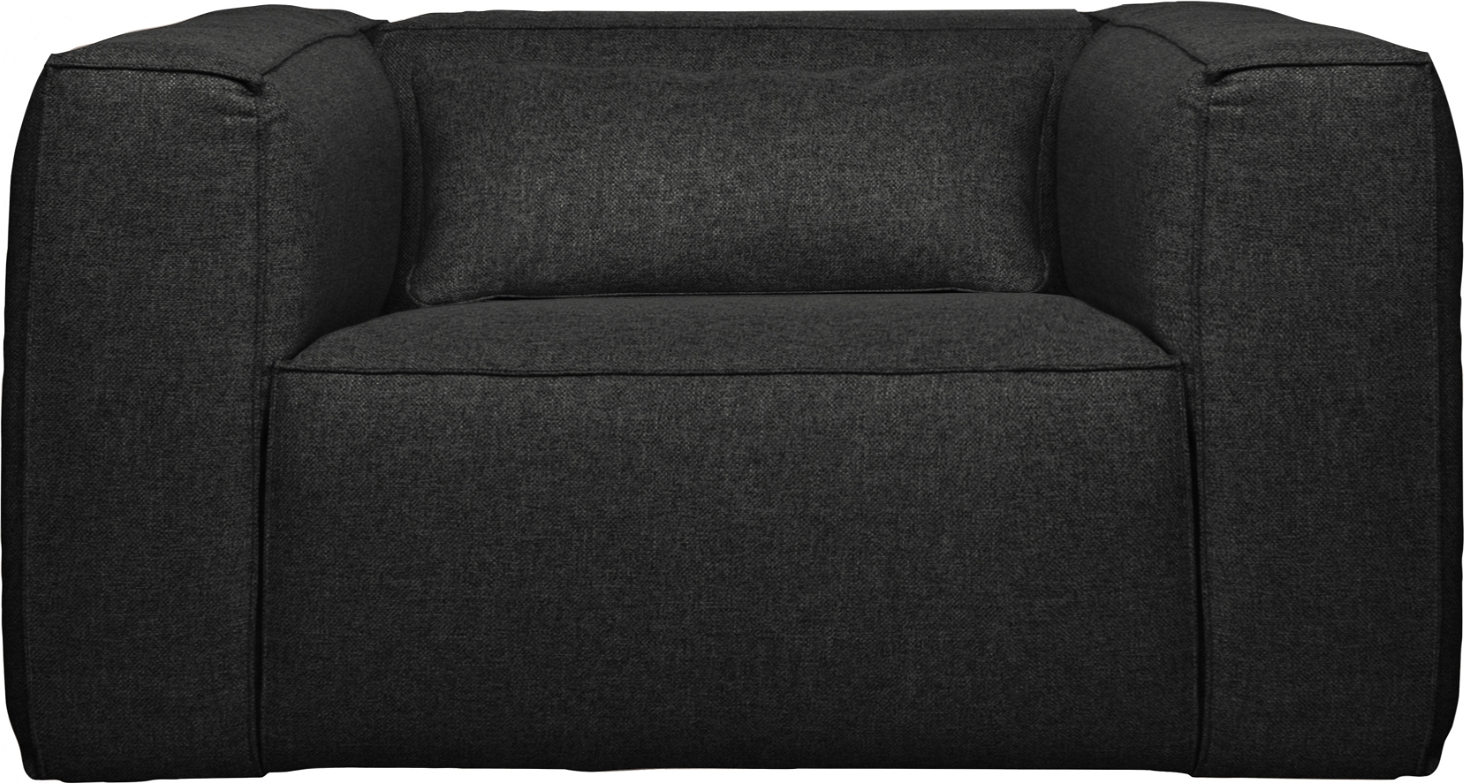 Loungestol Woood Exclusive Bean Mørkegrå Lænestol   Slidstærkt Mélange-stof 98ã 146ã 74 Cm Vand- Og Pletafvisende