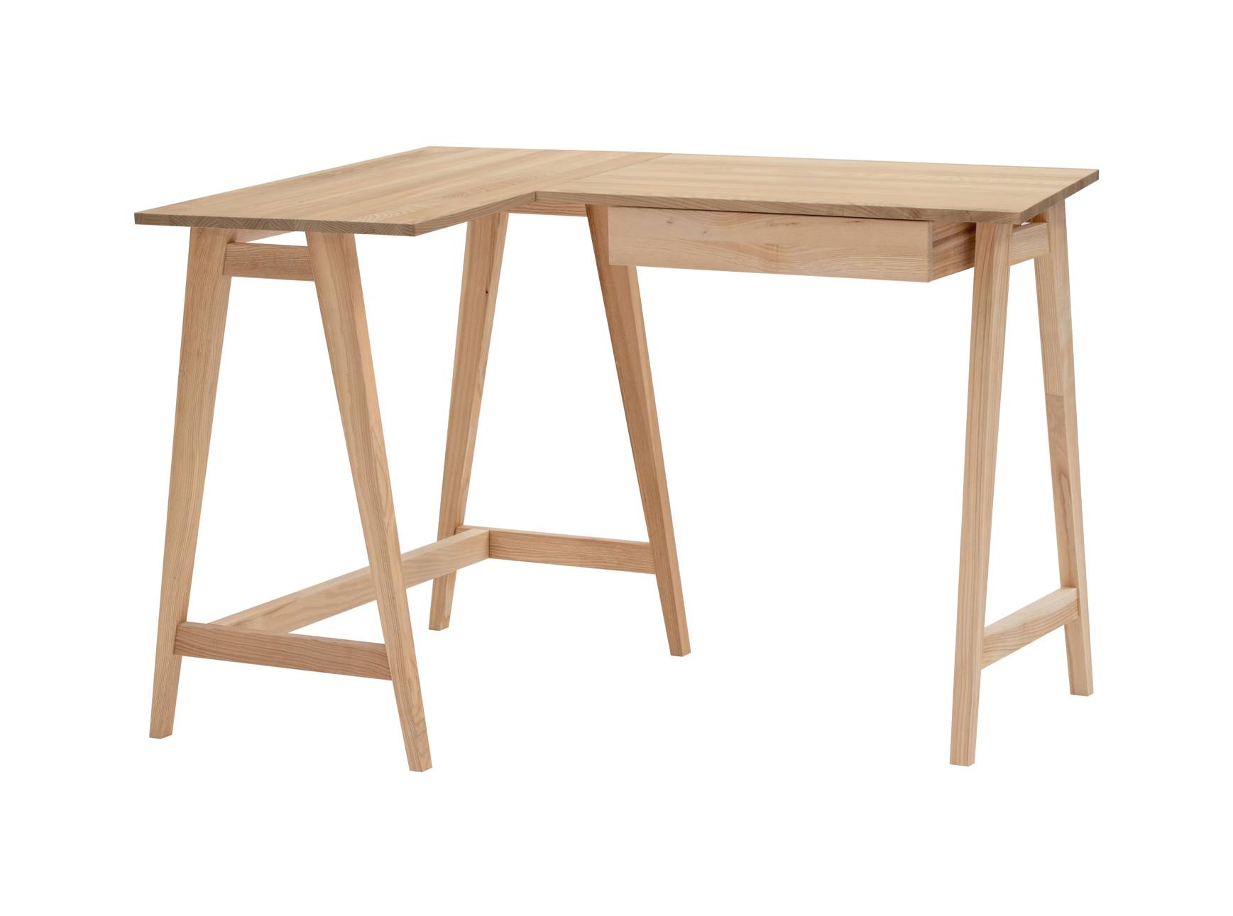 Luka Ask  -formet Skrivebord B115cm   D85cm Venstre-vendt