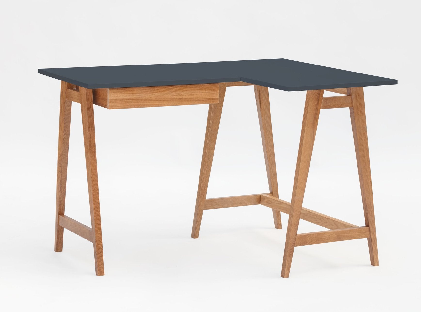 Luka Hjørneskrivebord   115cm     85cm   Grafit Eg Højre Side