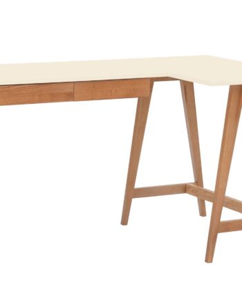 Luka Hjørneskrivebord   135cm     85cm Hvid Eg Højre Side