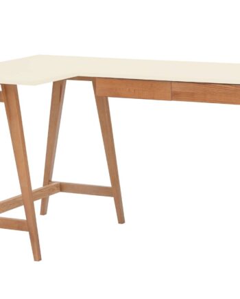 Luka Hjørneskrivebord   135cm     85cm Hvid Eg Venstre Side