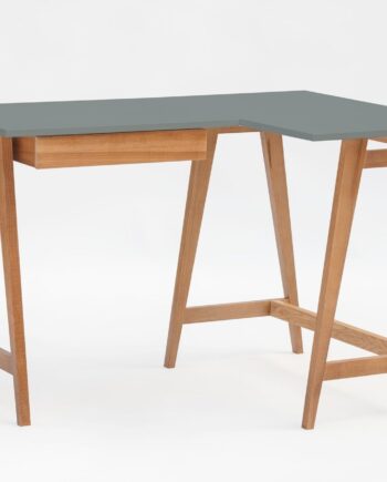 Luka Hjørneskrivebord   115cm     85cm   Mørkegrå Eg Højre Side