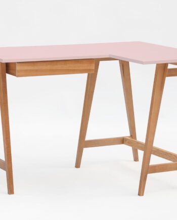 Luka Hjørneskrivebord   115cm     85cm   Pink Eg Højre Side