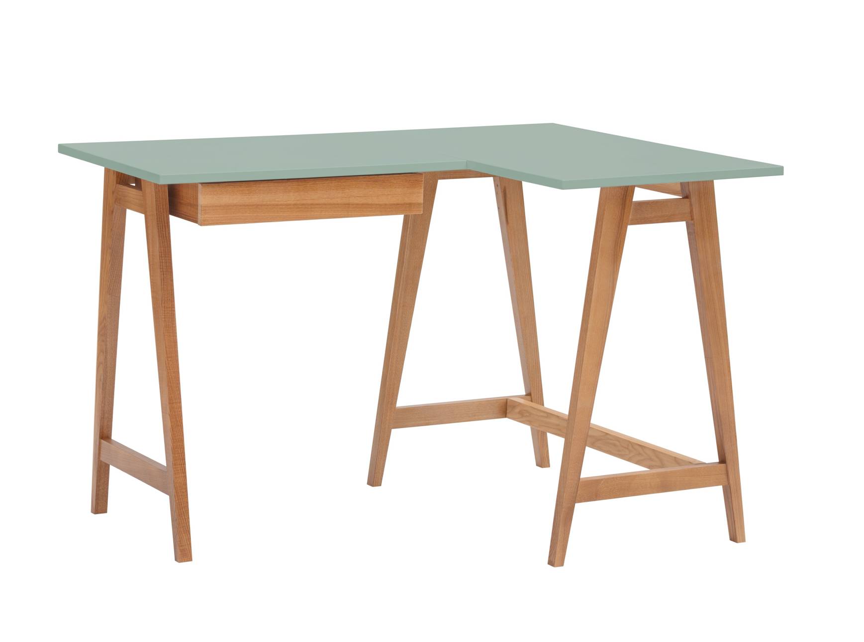 Luka Hjørneskrivebord B115cm   D85cm Salviegrøn Oak Højre Side