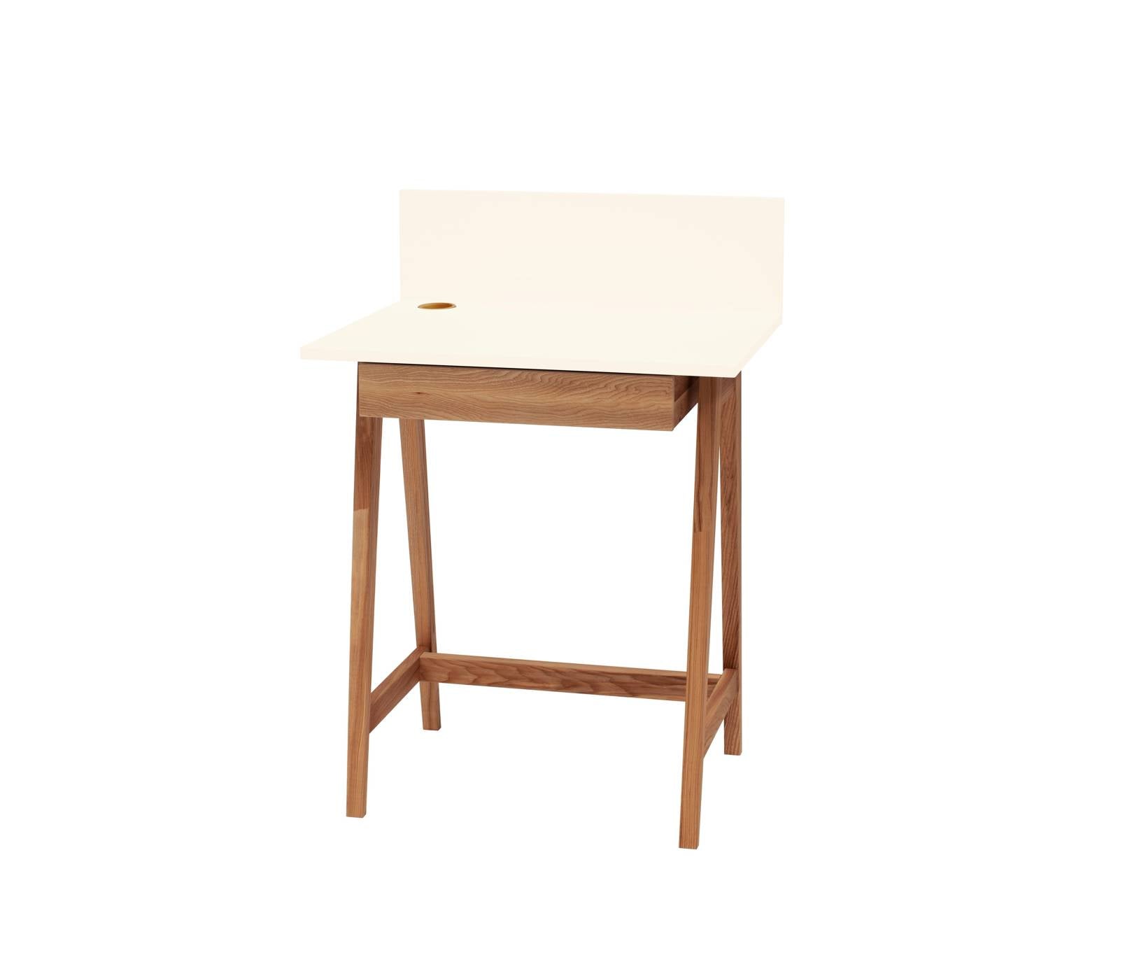Luka Skrivebord 65x50cm Med Skuffe Eg Kridthvid