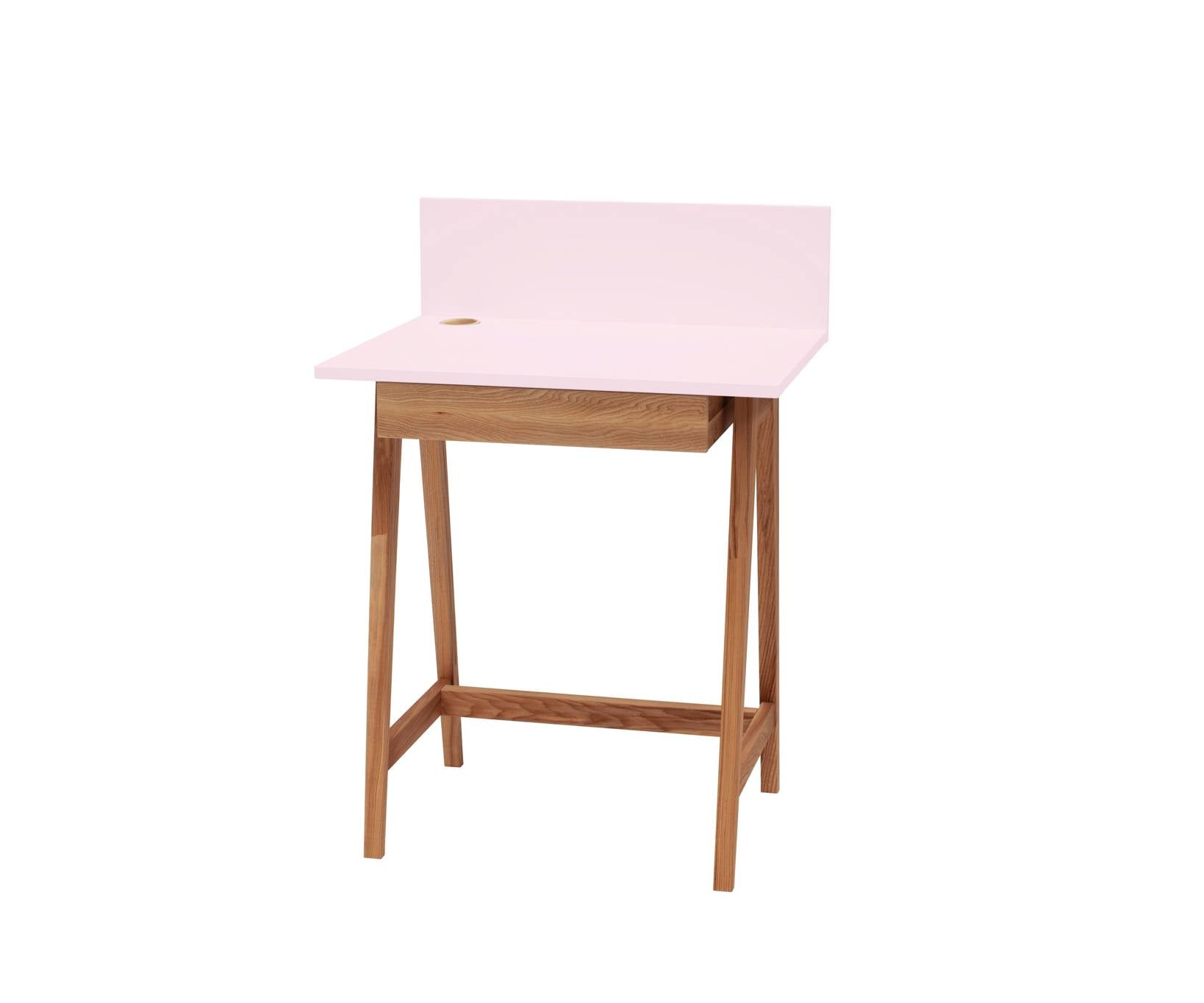 Luka Skrivebord 65x50cm Med Skuffe Eg   Pink