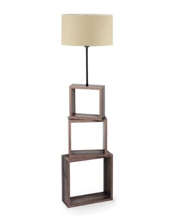 Lumi Civitavecchia Gulvlampe       Opbevaringsrum   Træ Creme Stof Og Mdf