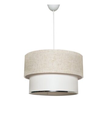 Lumi Rieti Loftlampe Creme Stof Og Metal