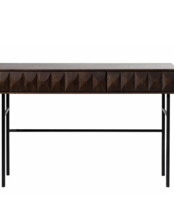 Lustrous Konsolbord       Skuffer Espresso Eg Og Sort Metal  117x39