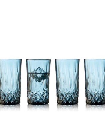 Lyngby Glas Sorrento Highball 38 Cl   Stk Blå  : Erling Christensen Møbler