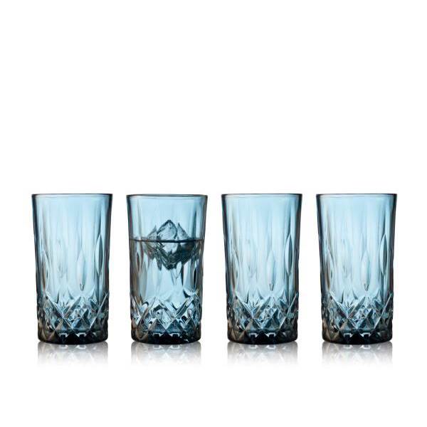 Lyngby Glas Sorrento Highball 38 Cl   Stk Blå  : Erling Christensen Møbler