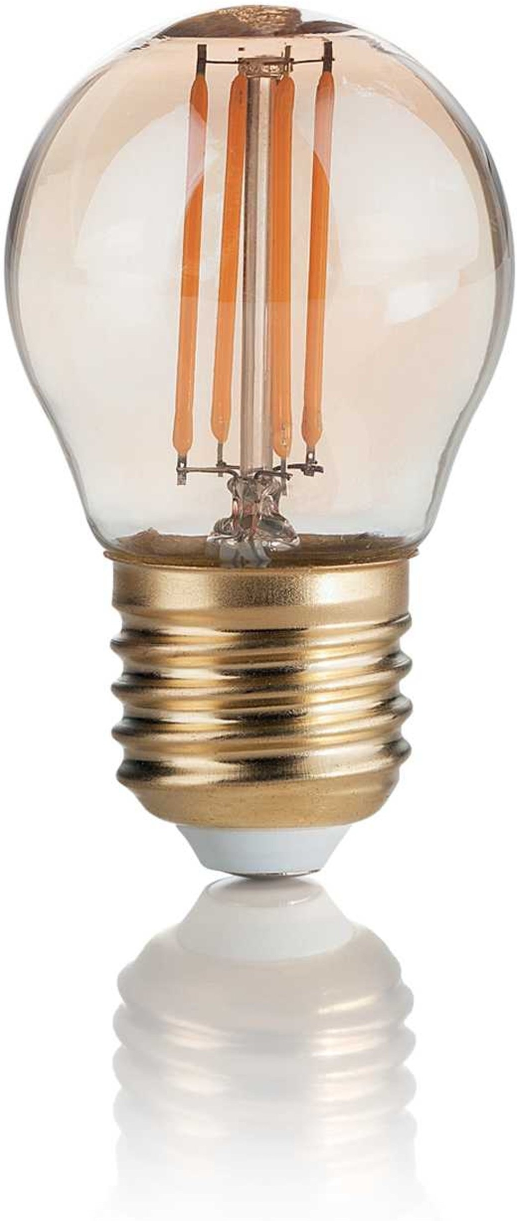 Lyspære Ideal Lux E27 Led 4w 380 Lm 2200k Ravfarvet Glas D4 5xh7   Cm 15000