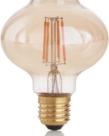 Lyspære Ideal Lux E27 Ravfarvet Glas 4w 360 Lm 2200k ø8ã 12 Cm 15000 Timer