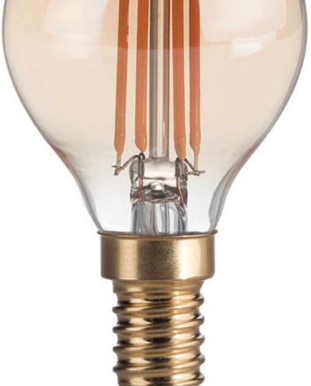 Lyspære Ideal Lux E14 Ravfarvet 4w 300 Lm ø45ã 80 Mm 2200k Vintage Charme