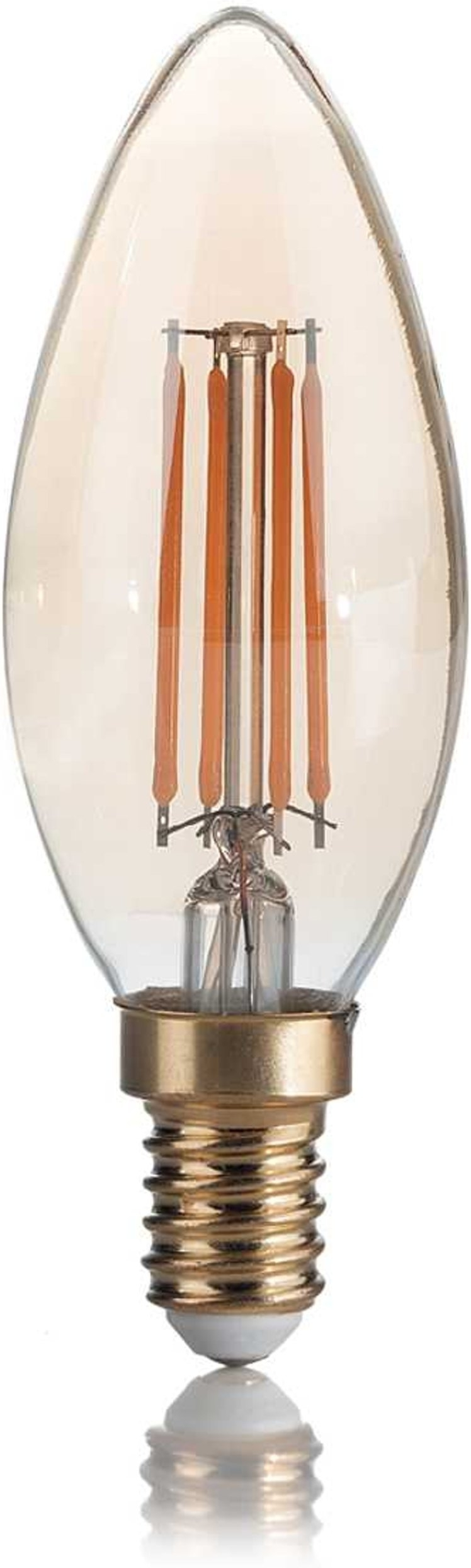 Lyspære Ideal Lux E14-fatning Ravfarvet 22000k 4w 370lm 15 000h ø35ã 100mm Glas