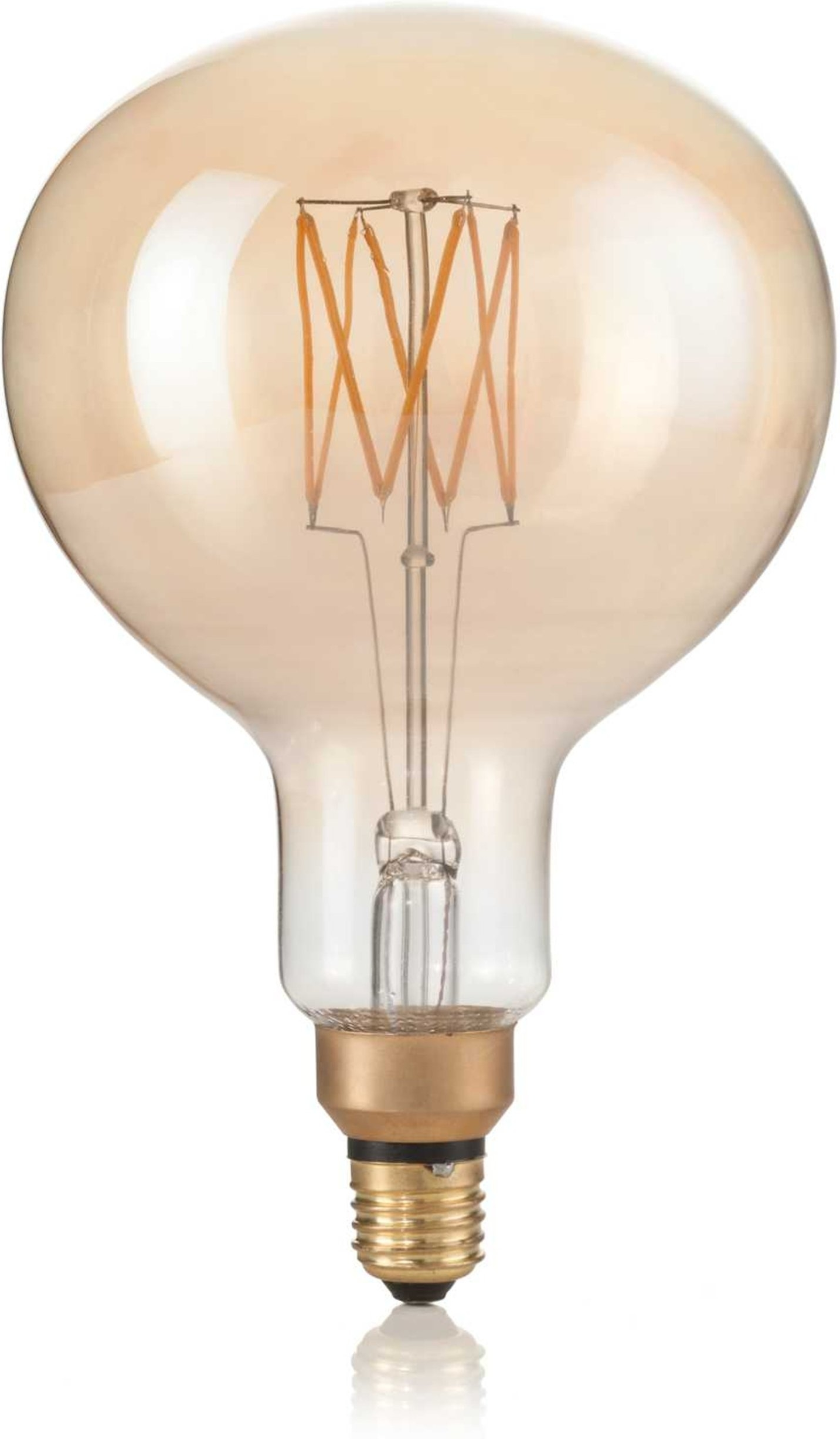 Lyspære Ideal Lux E27-serie Ravfarvet Glas ø16   25 Cm Dæmpbar 4w 390 Lm